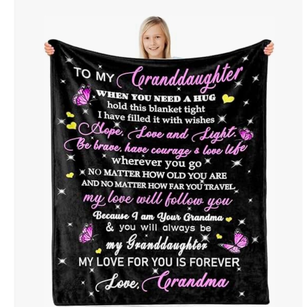 NWT GRANDDAUGHTER BLANKET•50x60”
💎GREAT HOLIDAY GIFT💎NEW IN PACKAGE